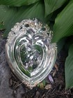 Vintage Godinger Silver Art Co  Ltd  Oval Plate 8    Leaf Rim  1970 s