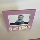 Our Baby Girl Photo Wooden Pink Standing Picture Frame For Photo 4x6    Tabletop