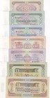 Mongolia Set 7 Pcs 1 3 5 10 25 50 100 Tugrik 1966 P 35 36 37 38 39 40 41 Au-unc