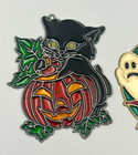 Halloween Cat Pumpkin   Ghosts Suncatcher Window Hanging Lot