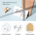 24 Pack Thank You Cards With Envelopes 4x6 Inch Minimalistic Design