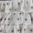 Pottery Barn Kids Baby Brooklyn Crib Bed Tier Ruffle Skirt 9187492 Purple Floral