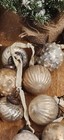 Creative Co-op 72  Taupe cream Embossed Mercury Glass Ornament 24  Garland New 