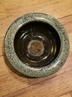 Vintage Floral Flower Arrangement Frog Art Pottery Metal Spikes Signed