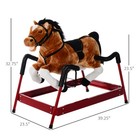Rocking Horse Toy Children Vintage Plush Rocker Wooden Ride W  Sound Boys Girls