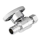 Efield 1 Piece 1 2  Pex   3 8  Od Compression Brass Straight Stop Valve 1 4-turn 
