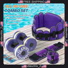 Water Aerobics Equipment Set For Pool Exercise With Water Weights And Dumbbells