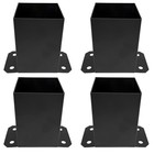 4 Pack Of 4x4 Wood Post Mounting Brackets Heavy Duty Steel Base Mount Anchors