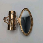 Vintage Stratton England Signed Lipstick Holder W Mirror Ring Oval Floral