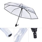 Automatic Open Close Fold Windproof Umbrella Compact Rain Transparent Clear Yn Y