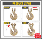 1 4   Clevis Grab Hooks  4 Pack  Heavy Duty Chain Hook For 1 4 Inch Grade 70