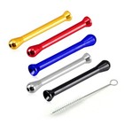 5pcs set Metal Tube With Brush Portable Snuff For Men 5kind Color As Gift