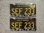 1963 California License Plates  1966 Validation Sticker  Dmv Clear Guaranteed Vg