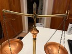 Vintage Copper Brass Balance Decorative Scale 15  H X 11  Span