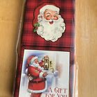 Punch Studio Decorative Keepsake Gift Card Boxes Christmas Plaid Vintage Santa
