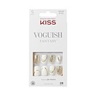 Kiss Voguish Fantasy Press-on Nails  Nail Glue  Manicure Kit  White Short