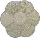 3000pcs 1 Box Beige Round Flatback Imitation Half Pearls Bead Loose Beads Gem  b