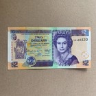 Queen Elizabeth Ii  2 Dollars Bill Banknote Qeii Currency Belize Memorabilia