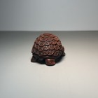 Vintage Chinese Carved Wood Cute Turtle Statue Wooden Boxwood Home Decor Gift