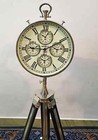 World Time Clock With Black Chrome Tripod Stand   Home D  cor   Christmas Gift