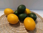 Realistic Faux Fruit Lemons Limes Artificial Decorative 8 Pieces Staging Decor 