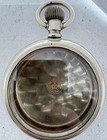 Antique 18s Philadelphia Locomotive Open Face Pocket Watch Case Silverode Usa