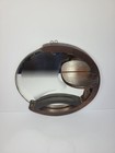Vntg Hand Made Wall Mirror W Small Shelf Art Deco Boho Dark Wood