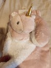 Warm   Cozy Newborn Girl Plush Pink Unicorn Neck Pillow   Blanket Set 30x40