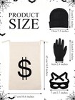 Robber Costume Sets Halloween Cosplay Beanie Cap Gloves Canvas Dollar Bags