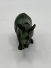 Rhino Rhinoceros Hand Carved Green Jade Stone Animal Figurine 4 1 4 
