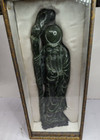 Huge Vintage Marble   Jade Oriental Chinese Figure Statue Cased  14 1 2  Tall