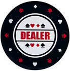 3  Acrylic Dealer Button Black Color - Poker  Texas Hold em