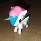 Winged Unicorn Figurine Rainbow Mane Silver Horn Glitter Star Details