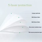50   100 Pcs White Kn95 Protective 5 Layer Disposable Face Mask Mouth Nose Cover