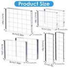 7 Pcs Acrylic Stamp Block Set  Smll Clear Stamping Tools With Grid Lines Asso   