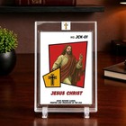 Jesus Christ Messiah Card   Silver Starburst Holo Insert   One Touch Holder