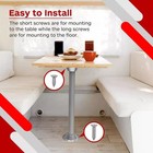 2pcs Rv Table Bases Aluminium Floor Fixed Mounting Pedestal Replacement Camper P