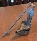 Antique Iron Betty Fat Lamp 18th 19th Century American Lighting 