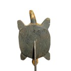 African Hand Made Peruvian Pottery Turtle Flute Ocarina Home D  cor Statue-1159