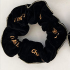 Chanel 2 Holiday Beauty Vip Hair Scrunchies Ties Black Gold New