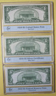  set Of 3  1928 1934  5 Notes   Red  Blue And Green Seals   Crisp Uncirculated