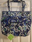 Vera Bradley Womens Mediterranean Blue Large Tote  Nwt