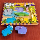 Melissa   Doug Puzzles On The Farm Jigsaw  age 3     Chunky Safari Animals  2  