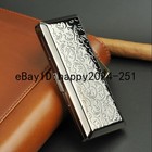 Retro Cigarrate Case Double Sided Metal Portable Holder Fine Cigarette Box 14