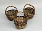 Mini Wicker Baskets Lot Of 3 Vintage