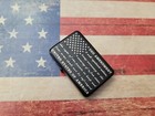 2nd Amendment Us Flag Laser Engraved Lighter With Tin Case Black Metal  
