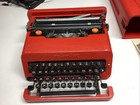 38 Olivetti Valentine Typewriter Red Case Works S Working Underwood Portable Old