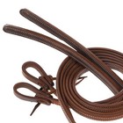 Showman 8 Ft Heavy Oiled Split Reins W  Weighted Ends