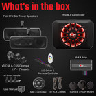 Noam Inbar S-b Complete Utv Audio System   Elite In-bar Speakers With Rgb Led