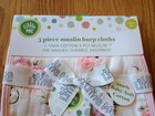 Little Me 3 Pack Muslin Burp Cloths Set Infant Pink Flowers Floral Baby Girl New